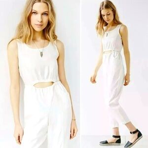 SAMANTHA PLEET Cutout Dreamboat Jumpsuit White XS